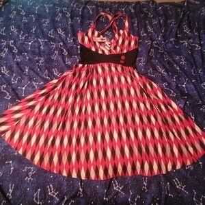 Pinup Couture Zooey Dress in Bad Girl Harlequin